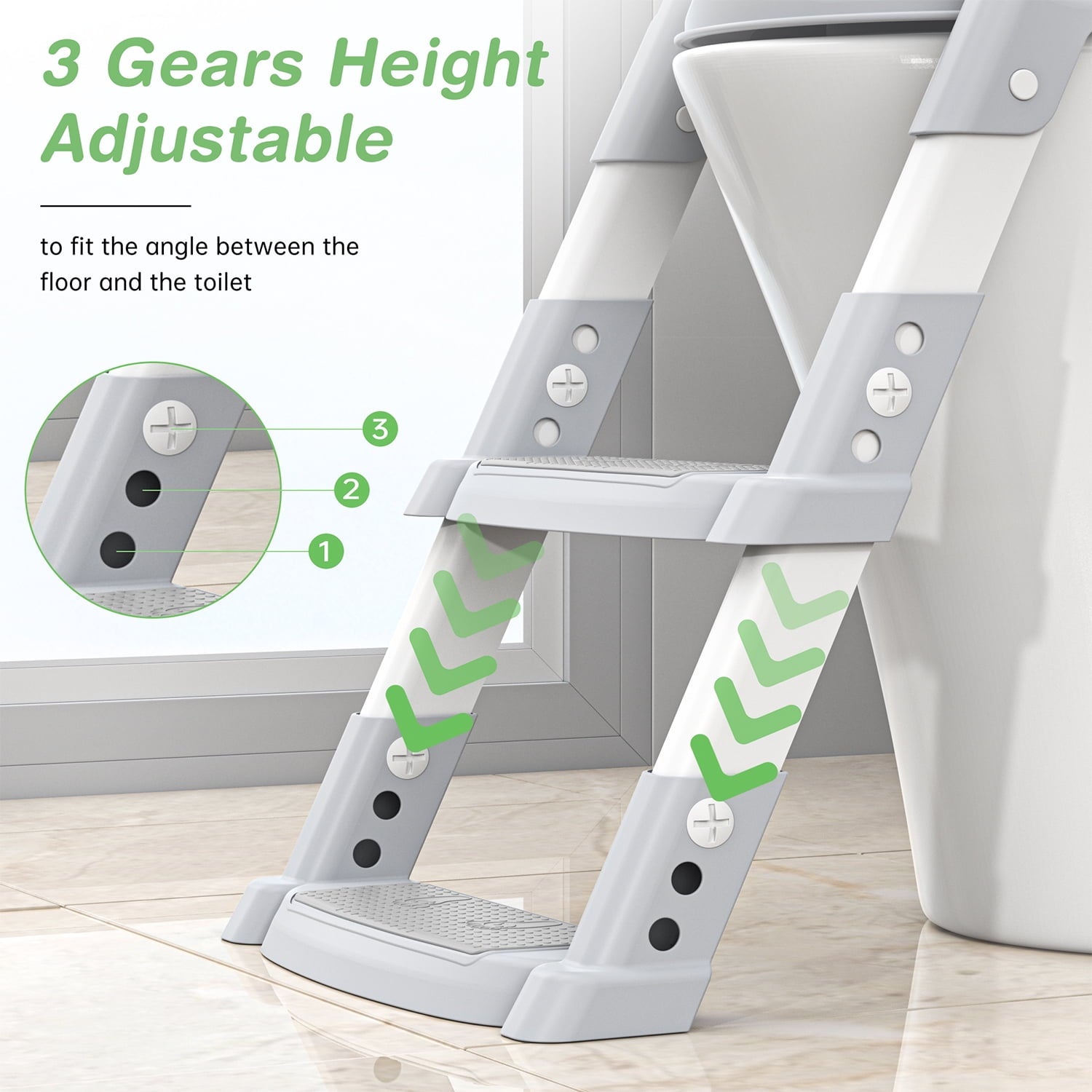 Adjustable Potty Training Seat with Step Stool Ladder | Soft Cushion & Non-Slip Design for Toddlers
