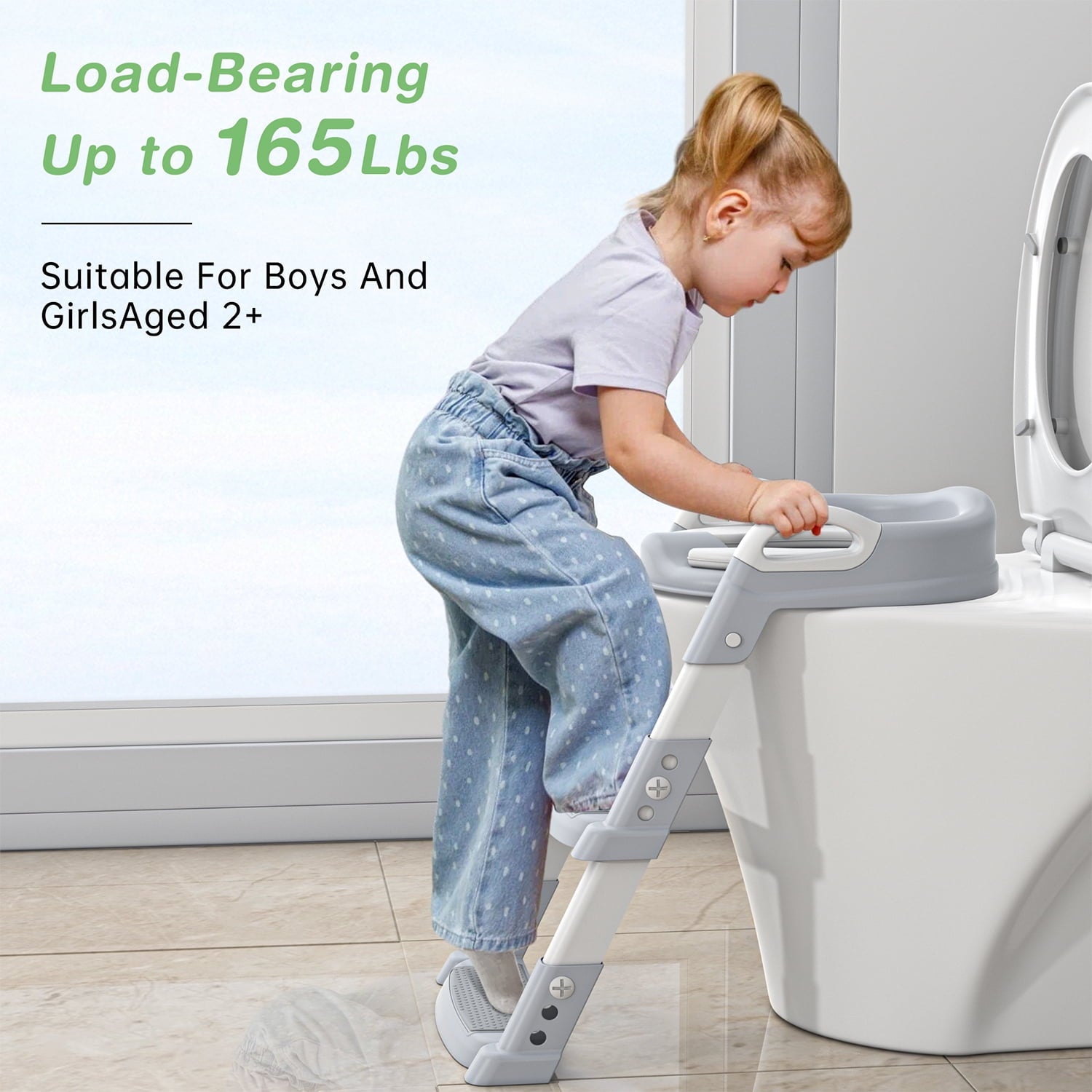 Adjustable Potty Training Seat with Step Stool Ladder | Soft Cushion & Non-Slip Design for Toddlers